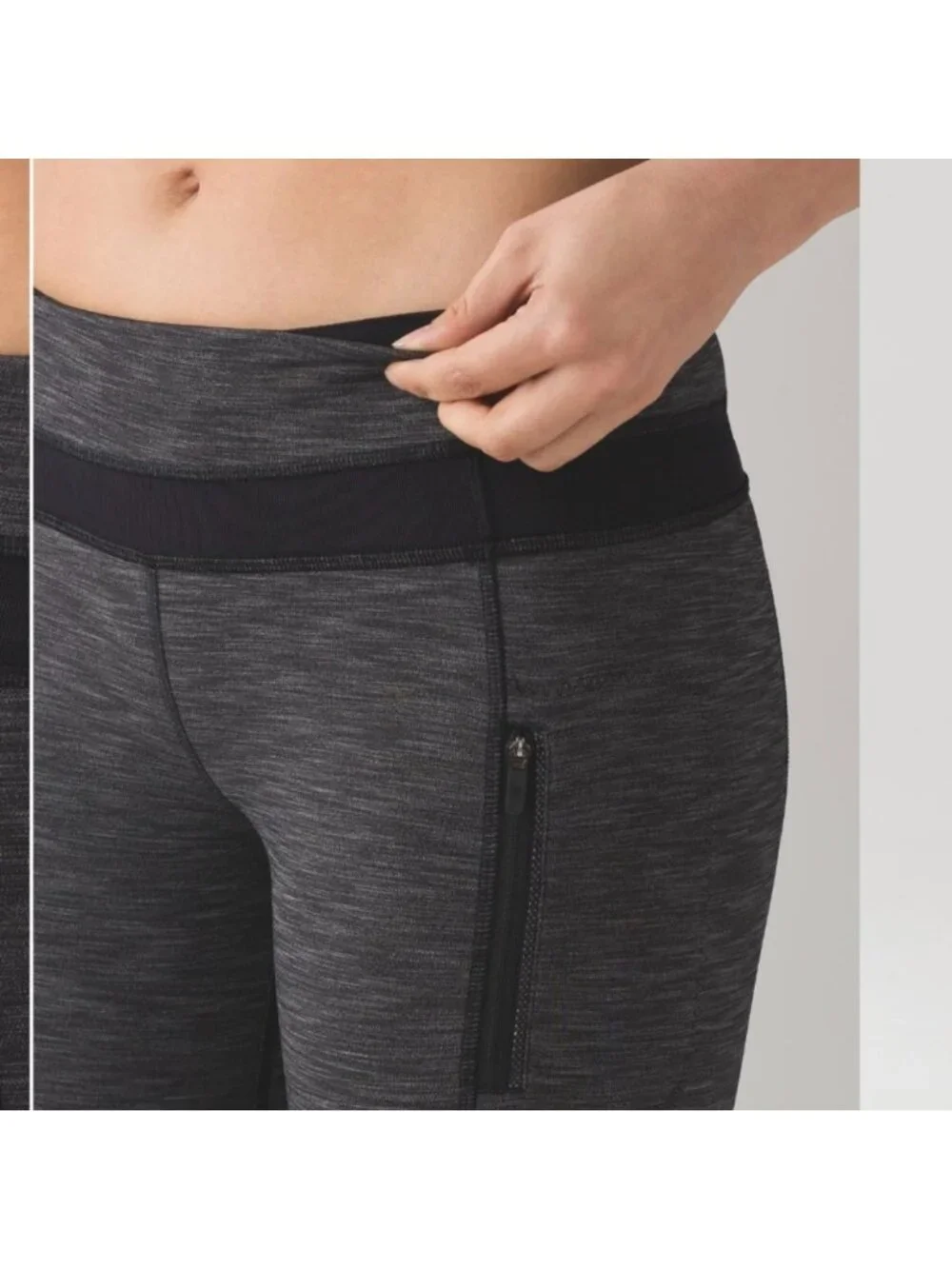 Lululemon Inspire Tight II Heathered Black / Heathered Black